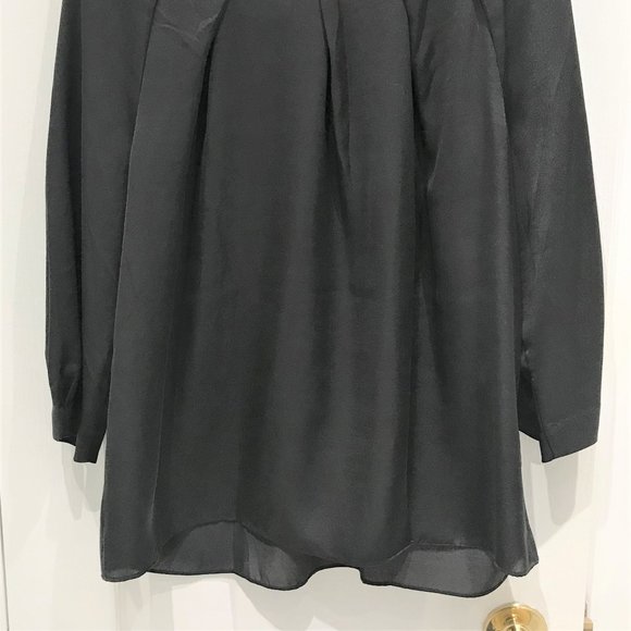 Talbots Women Black Pleated 3/4 Sleeve Blouse Tunic Size 16 - Picture 6 of 6